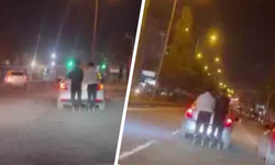 Diyarbakır’da Azrail ile yarış: Patenli gençlerin ölümle dansı!