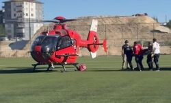 78 yaşındaki hasta için ambulans helikopter havalandı