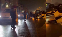 Diyarbakır’da korkutan kaza: Otomobil takla attı, 1 yaralı