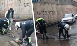 Diyarbakır’da mazgallar tıkandı, polisler devreye girdi