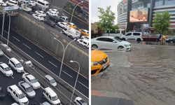 Diyarbakır’da yağmur trafiği felç etti, araç kuyrukları kilometreleri buldu