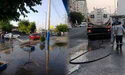 Diyarbakır’da gece mesaisi: İlçenin en yoğun caddeleri pırıl pırıl yıkandı