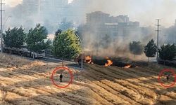 Diyarbakır’da anız yangınında tartışma yaratan görüntü: Müdahale sırasında ateş yaktığı iddiası!