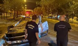 Diyarbakır’da araç takla attı sürücüsü ağır yaralandı