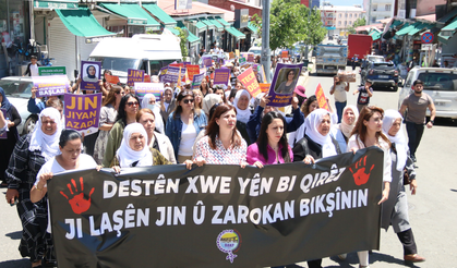 Diyarbakır’da kadın ve çocuk ölümlerine karşı yürüyüş