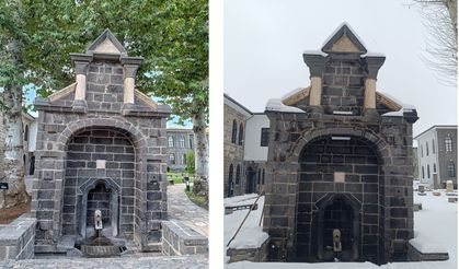 Diyarbakır tarihi İçkale Müzesi aynı açıdan iki mevsimde görüntülendi