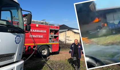 Diyarbakır Bismil’de Poşet Fabrikasında korkutan yangın