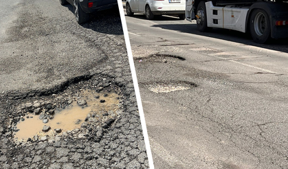 Diyarbakır’da sürücüleri bezdiren yol manzaraları