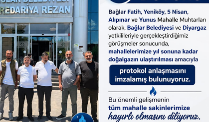 Diyarbakır’da 5 mahalleye doğalgaz müjdesi