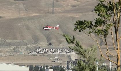 Ambulans helikopter hamile kadın için havalandı