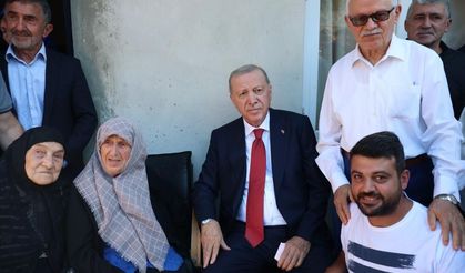 Cumhurbaşkanı Erdoğan’dan Rize'de komşu ziyareti
