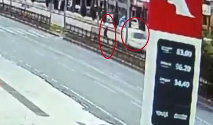 Diyarbakır’da yaya geçidinde ölümden döndü! O anlar kamerada