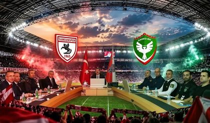 Samsunspor-Amedspor maçı öncesi Vali başkanlığında güvenlik toplantısı