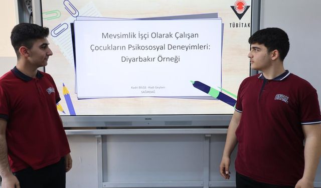 Diyarbakırlı öğrenciler örnek projeyle TÜBİTAK finallerinde