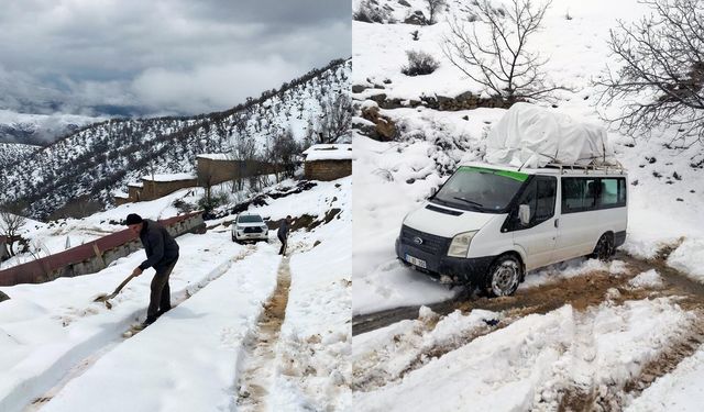 Sason'da kapanan yollar açılıyor