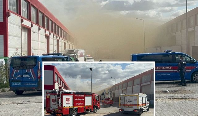 Diyarbakır'da tutkal ve ecza deposunda korkutan yangın