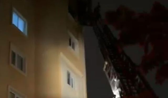Apartman yangını hamile kadın ve eşini hastanelik etti