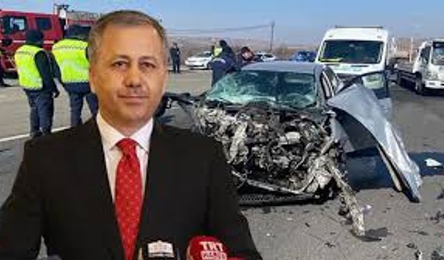 Bakan Yerlikaya bayramda yaşanan kaza bilançosunu açıkladı