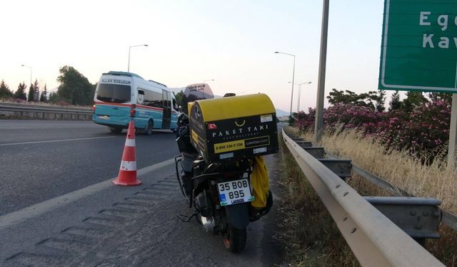 Bariyere çarpan motosikletin sürücüsü motokurye öldü