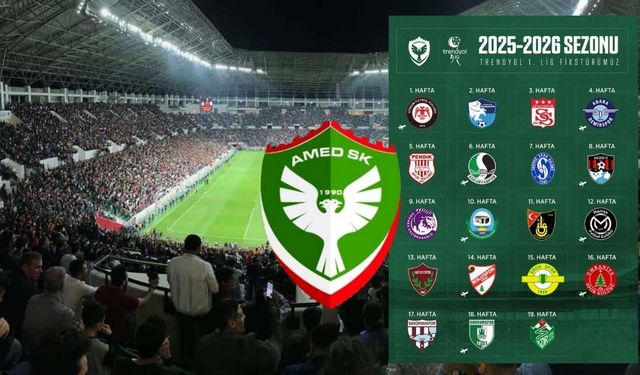 Amedspor’un 2025-2026 sezonu fikstürü belli oldu!
