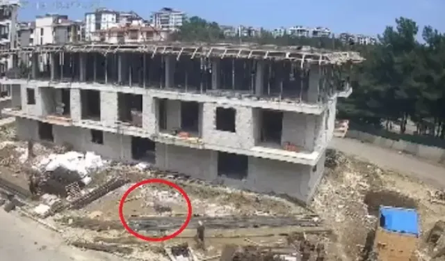 Samsun’da inşaattan düşen ustanın bacağına demir saplandı