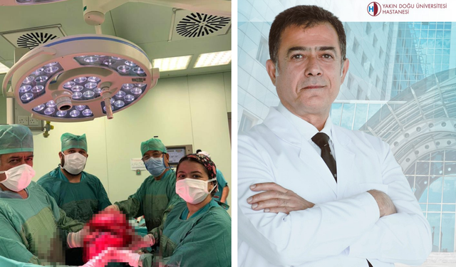Yaşlı kadının karnından 9 kiloluk kitle çıktı