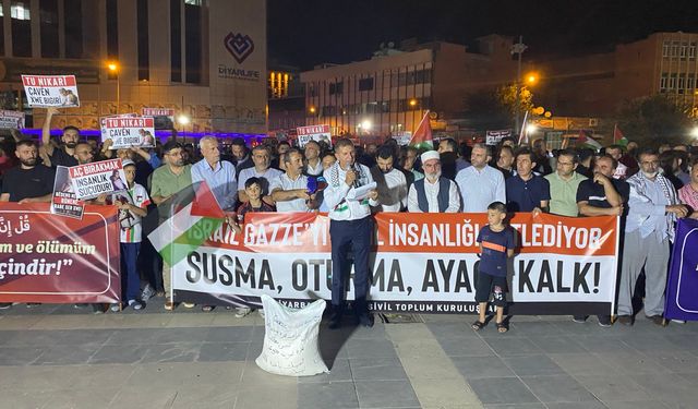 Diyarbakır'da Gazze için protesto