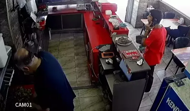 İşyerindeki sadaka kutusunu çalan şüpheli kamerada