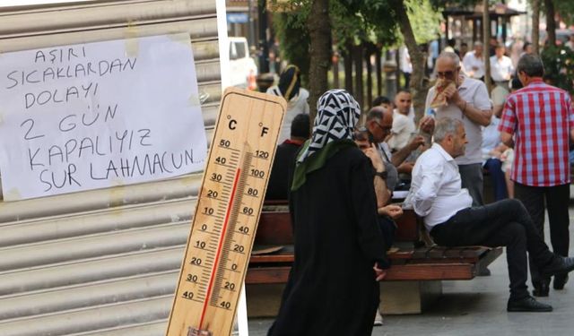 Diyarbakır’da kavurucu sıcaklar ‘Dükkan’ kapattırdı