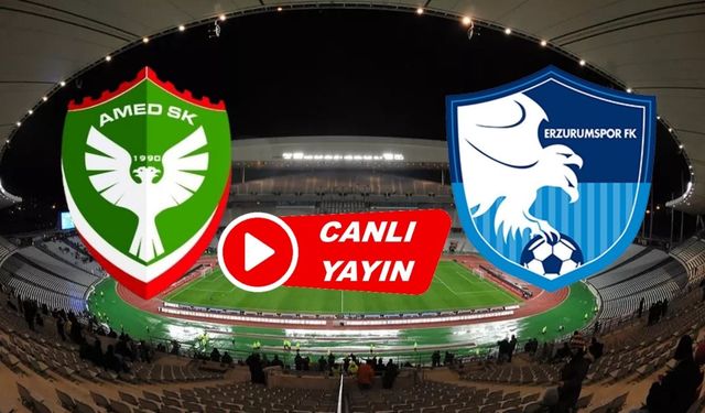 Amedspor-Erzurumspor maçı canlı yayınlanacak mı?