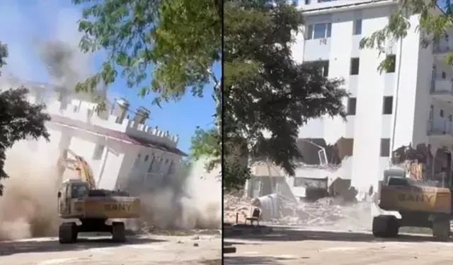 Diyarbakır’da eski emniyet binası yerle bir oldu!