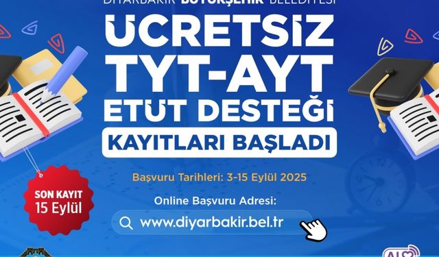 Diyarbakır’da öğrencilere ücretsiz etüt desteği verilecek
