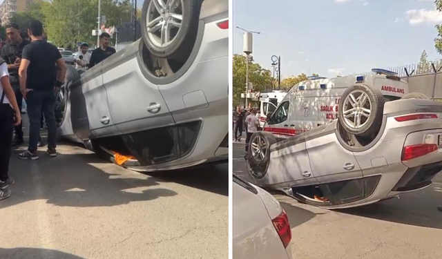 Diyarbakır’da takla atan otomobilin ehliyetsiz sürücüsü ortadan kayboldu