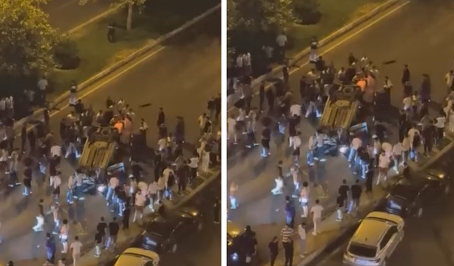 Diyarbakır'da otomobil ters döndü: Yaralılar var