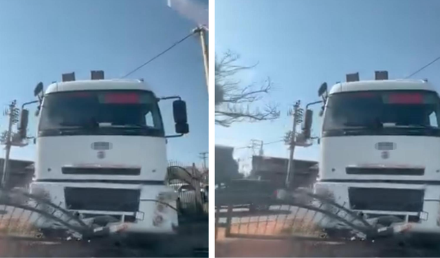 Diyarbakır'da freni boşalan tır, refüje çıktı