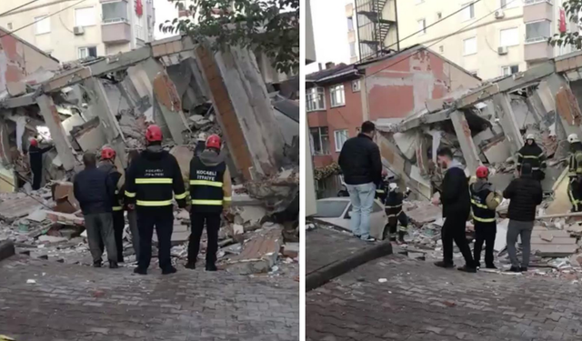 Gebze'de 6 katlı bina çöktü: Çok sayıda ekip sevk edildi