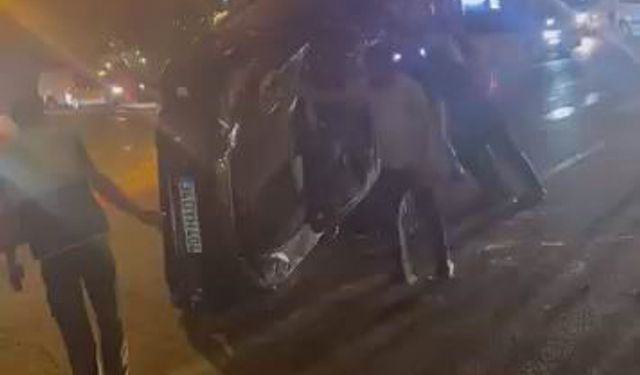 Diyarbakır’da takla atan otomobilde 1 yaralı