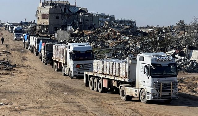 170 yardım kamyonu Gazze Şeridi'ne girdi