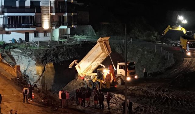 İnşaat alanında göçük meydana geldi