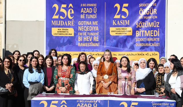 Diyarbakır Eşbaşkan Bucak, Nusaybin'de yapılan açıklamaya katıldı