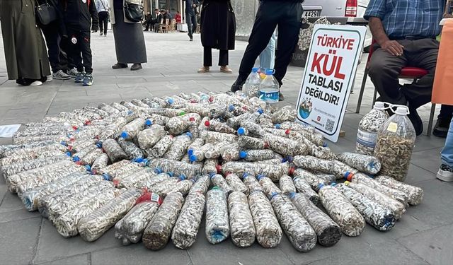 2 ayda 100 bin sigara izmariti topladılar
