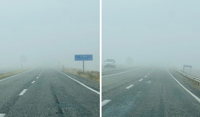 Diyarbakır–Silvan karayolunda yoğun sis
