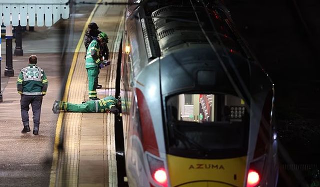 Trende 9 kişi bıçakla yaralandı