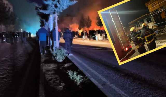 Diyarbakır’da hırdavat dükkanı alev alev yandı