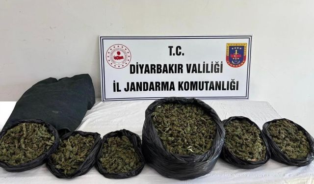 Diyarbakır'da 38 kilo esrar ele geçirildi