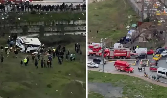 İstanbul Esenyurt'ta otobüs şarampole yuvarlandı: Ölü ve yaralılar var!