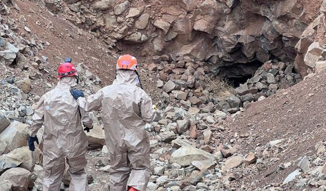 Define aranan mağarada çökme tehlikesi yaşandı