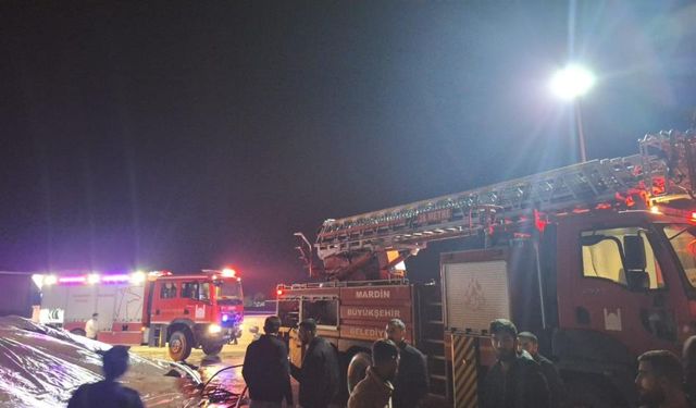 Mardin’de mısır kurutma tesisinde yangın paniği