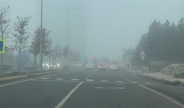 Yoğun sis Diyarbakır’ı etkisi altına aldı