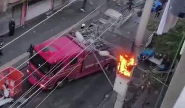 Diyarbakır’da korkutan trafo yangını